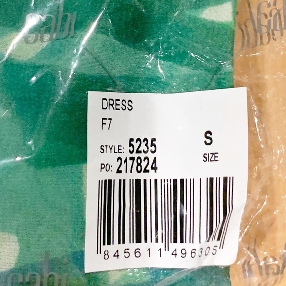 CAbi Green Tropical Castaway Dress NWT - Picture 7 of 7